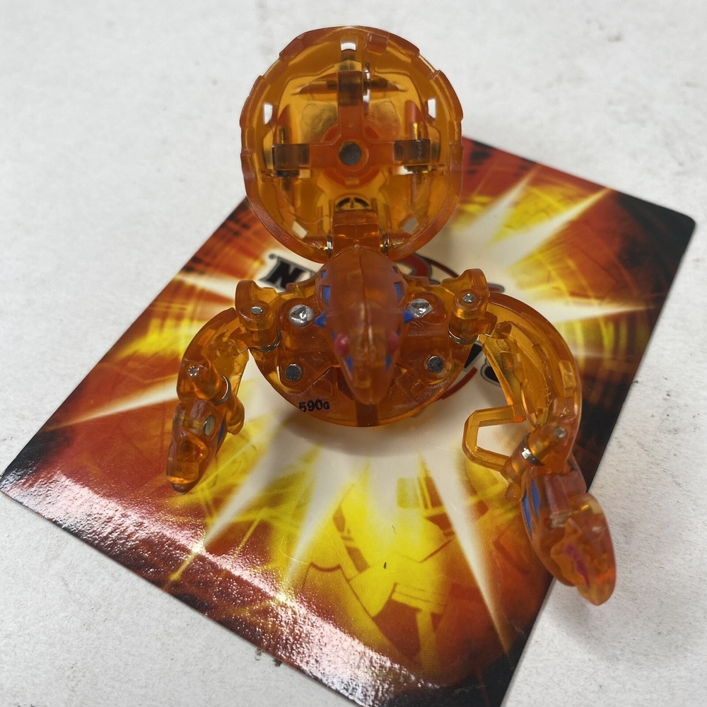 Bakugan Stug 590G Figure Unisex OS Orange Translucent Subterra Vintage Tested